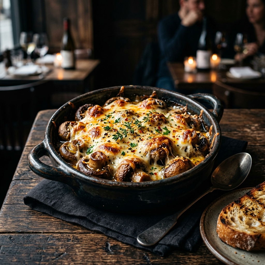 Champignons mit Mozzarella