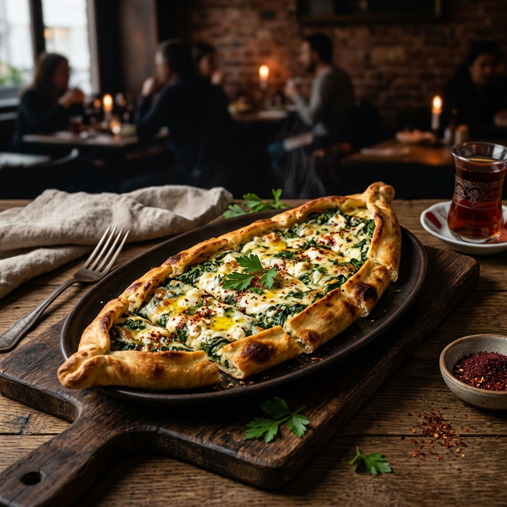 Pide mit Spinat