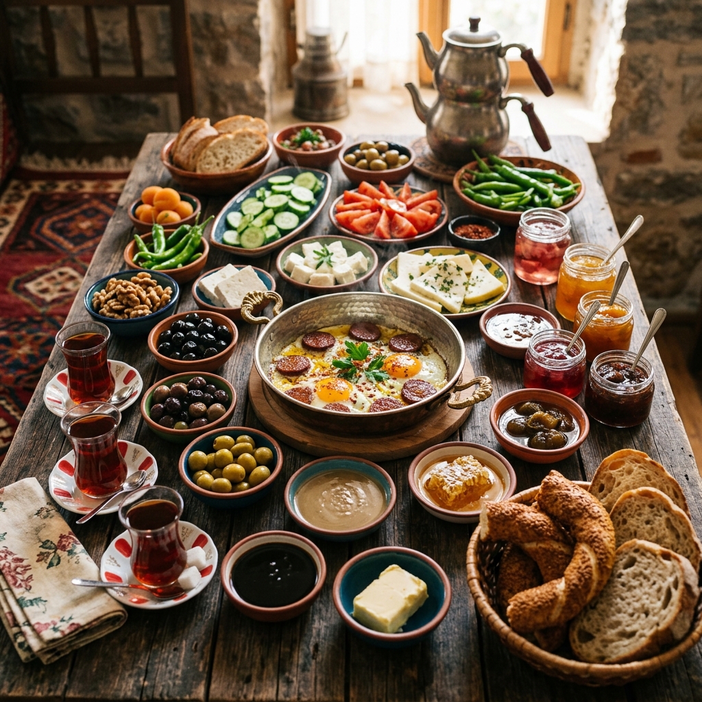 Reichhaltiges türkisches Frühstück